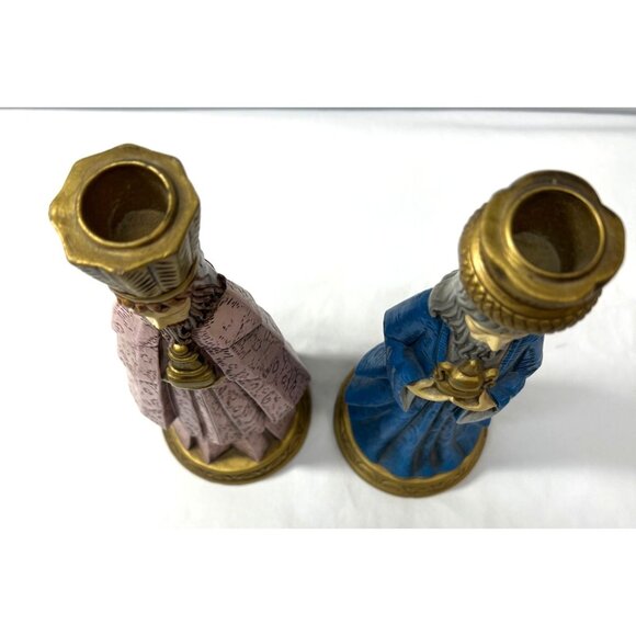 Hand-Painted Nativity Figurines Set Of 2 Kings With Gold Accents - Picture 6 of 8